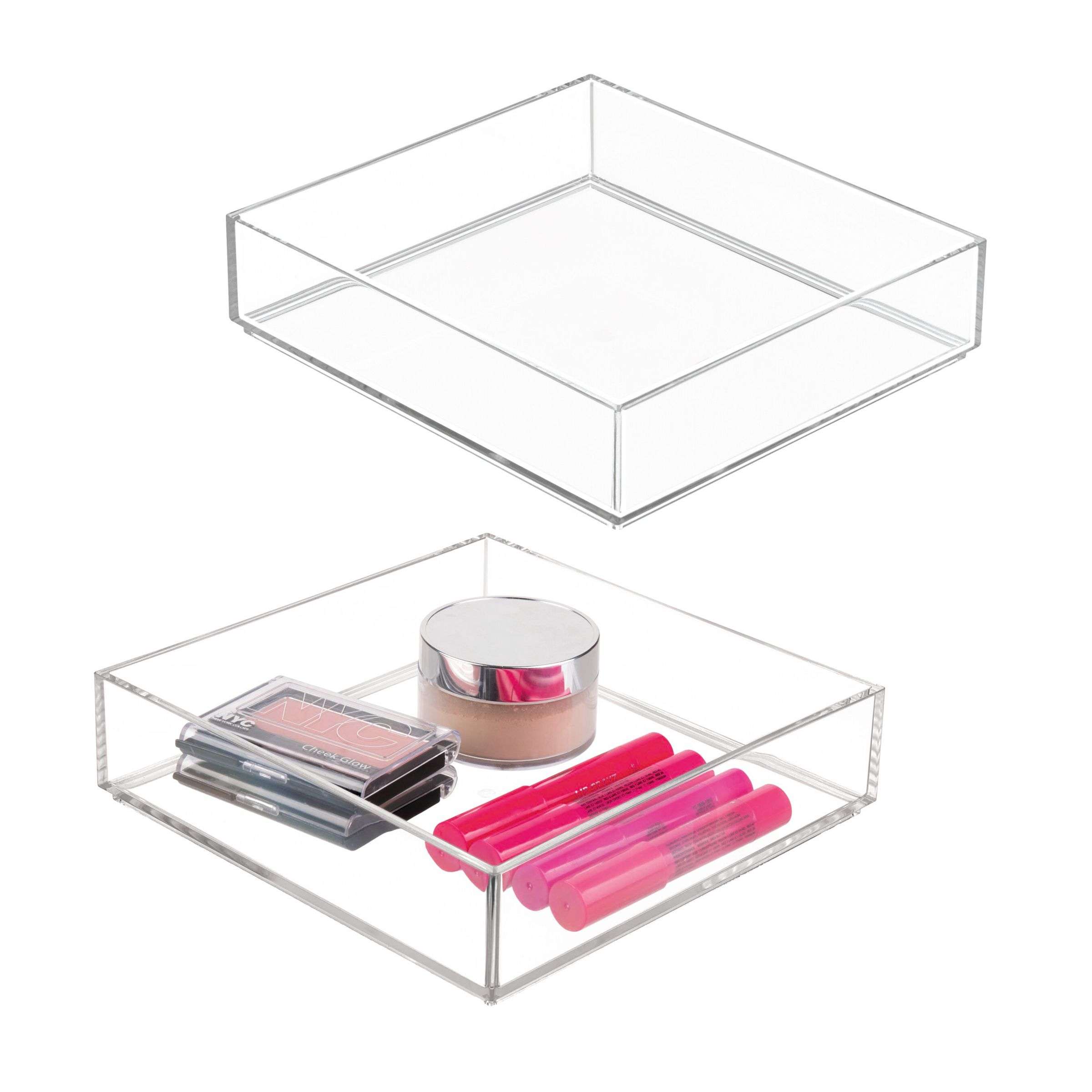 Lade Organizer, Make-up Organizer, 20.3 x 20.3 x 5.1 cm, Transparant, Kunststof - iDesign | Clarity