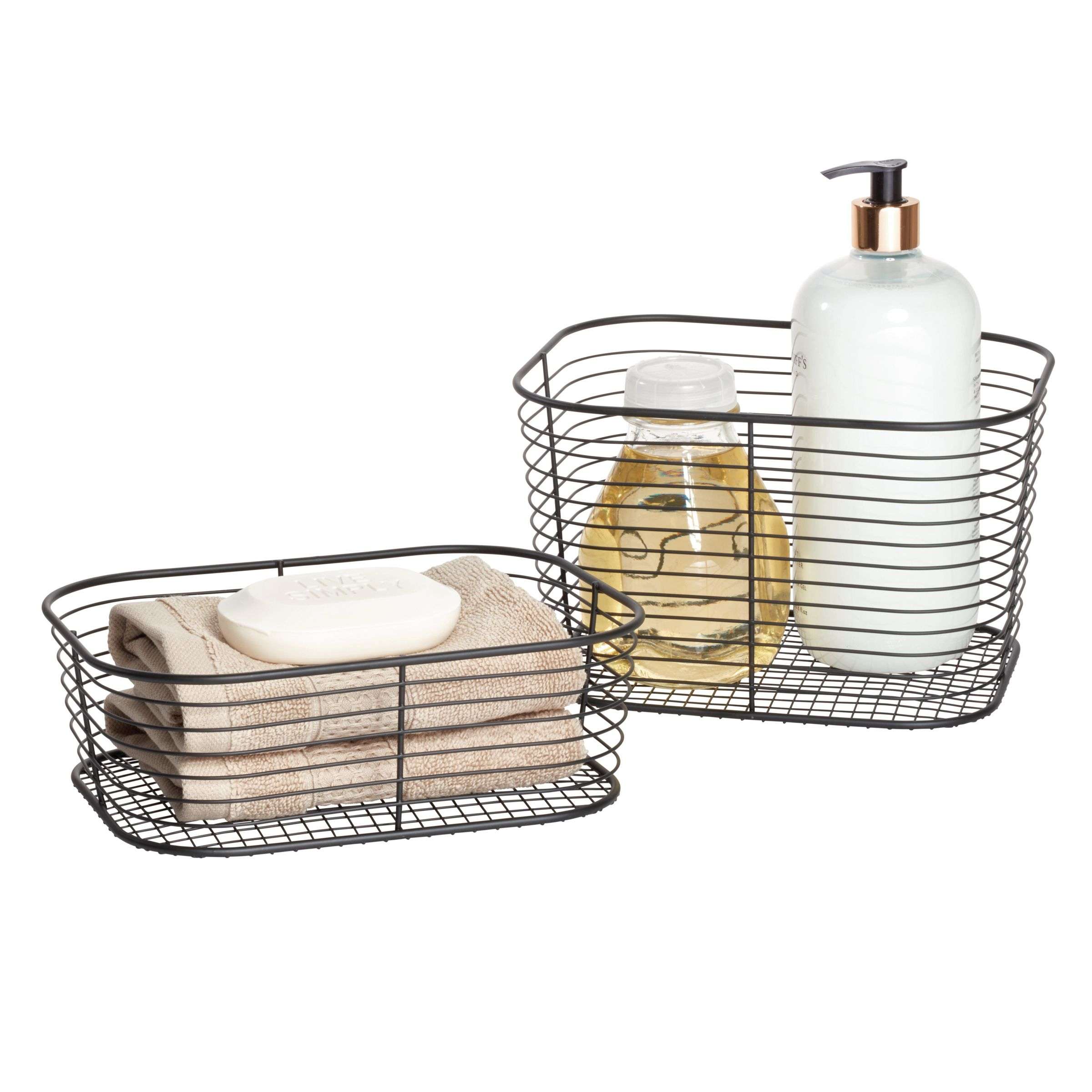 Badkamer Mand, Klein, Zwart, 23.8 x 18.7 x 14.4 cm, RVS - iDesign | Vienna