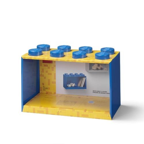 Wandschap 8 Brick, Blauw - Polypropyleen - LEGO