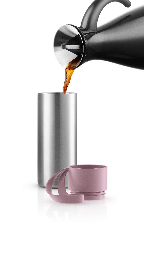 Thermosbeker To Go, 0.35 L, RVS, Kunststof, Siliconen, Nordic Rose, Roze - Eva Solo