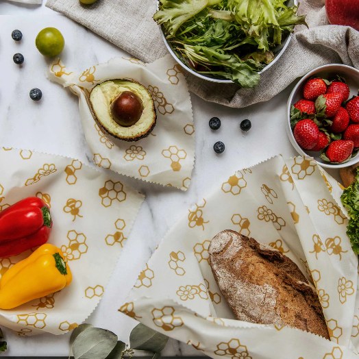 Bijenwas Wrap, Set van 3 Stuks, Honeycomb - Tala