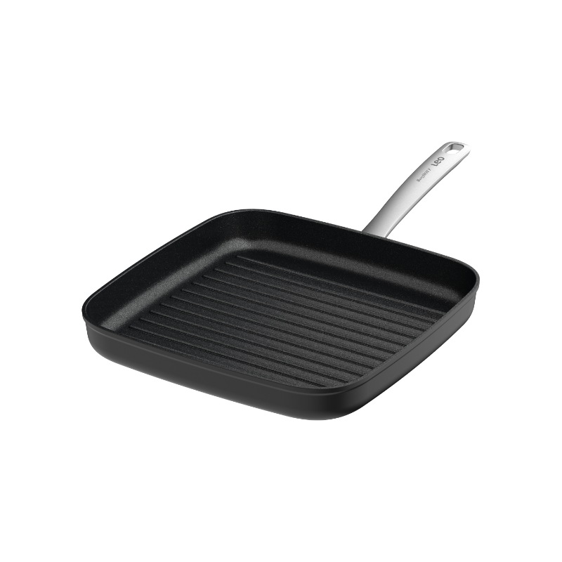 Graphite Grillpan, 28 cm, 2.6 L, Zwart, Gerecycled Aluminium - BergHOFF | Leo Line