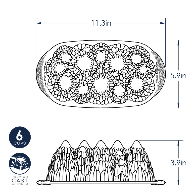 Bakvorm "Alpine Forest Loaf" - Nordic Ware |Sparkling Silver Holiday