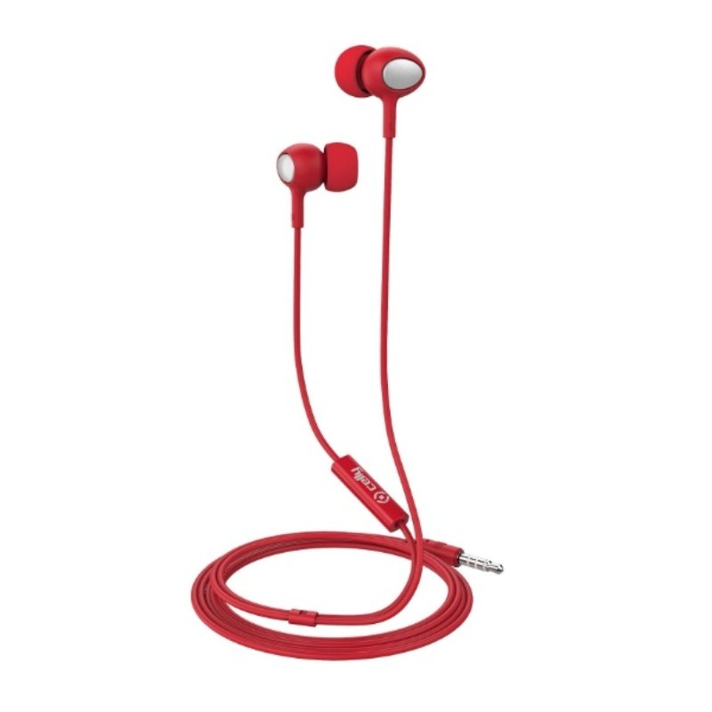 In-Ear Stereo Oordopjes UP500, Rood - Kunststof - Celly