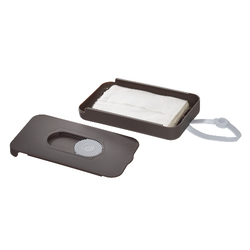 Clutch voor Vochtige Doekjes, Kunststof, Zwart/Grijs - iDesign | iD Clean