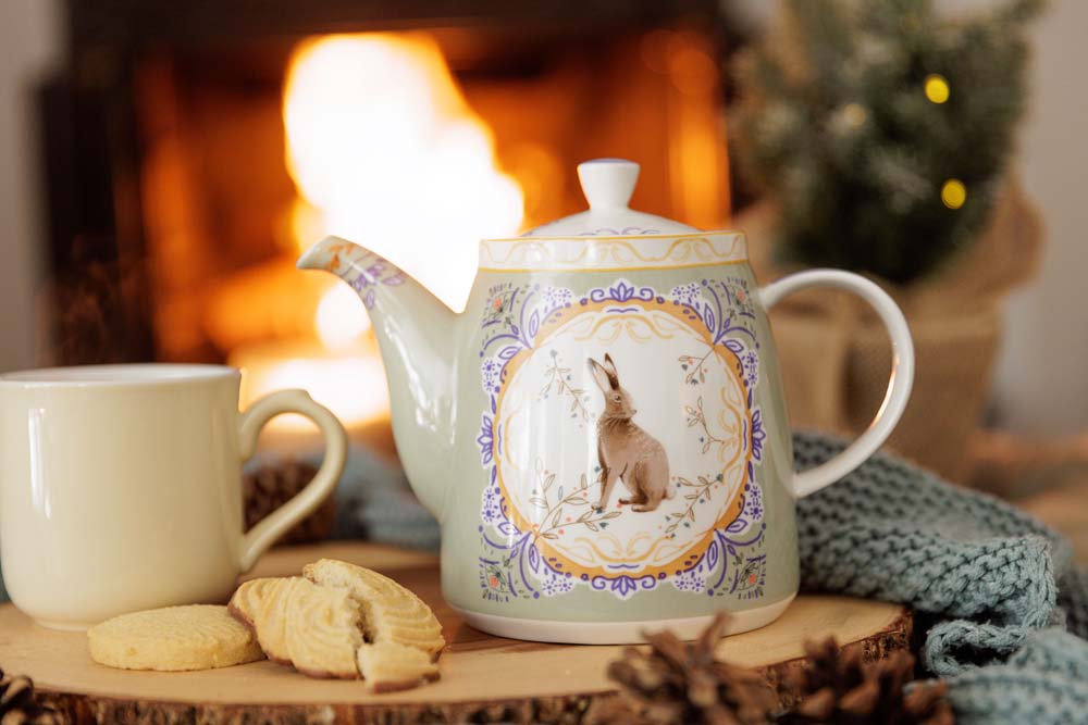 Theepot Haas - Keramiek - 1 Liter - Incl Theefilter - Londen Pottery