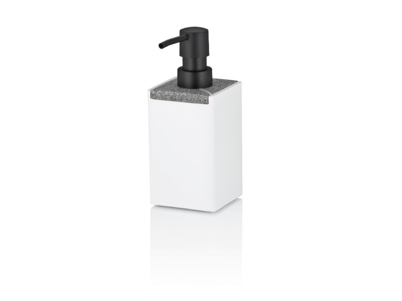 Zeepdispenser, Steen, Wit - Kela | Cube