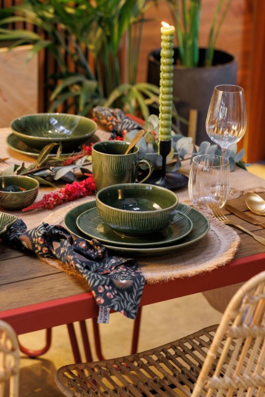 Mikasa Jardin 12pc Stoneware Dinner Set, Gift boxed