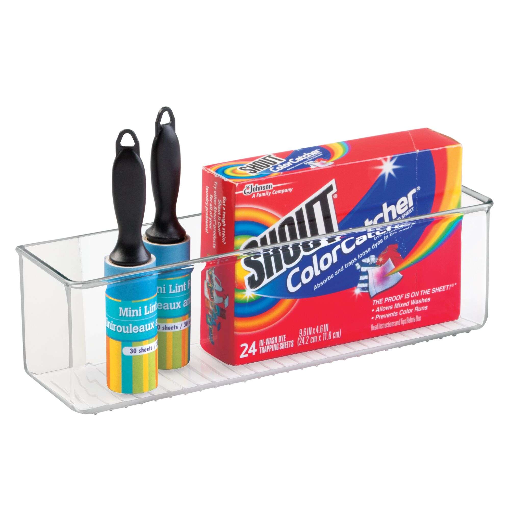 Wand Organizer, Ophangbaar met Plakstrips, 27.9 x 7.8 x 8.3 cm, Transparant, Kunststof - iDesign | AFFIXX