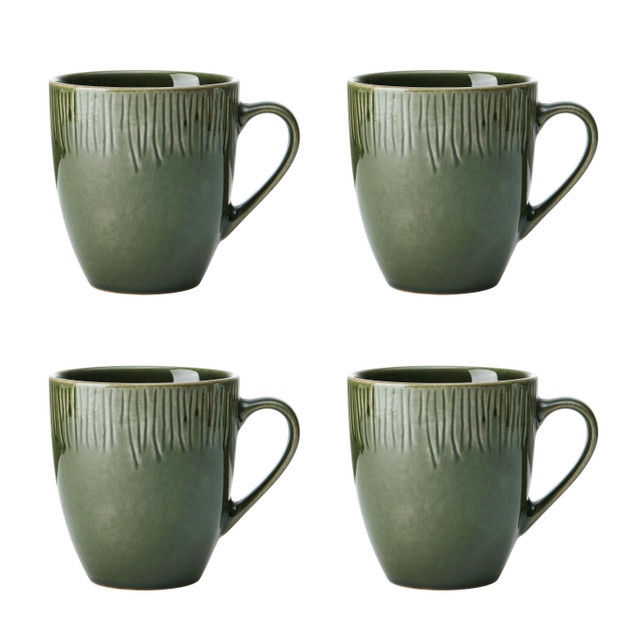 Mikasa Jardin 4pc Stoneware Mug Set, 420ml, Gift boxed