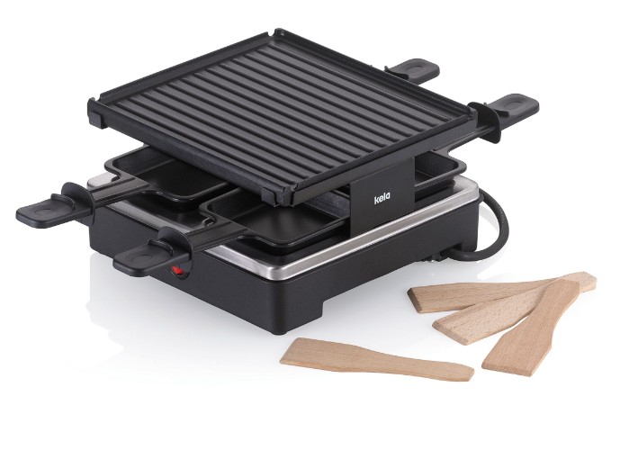 Raclette Gourmetplaat, 4 Pers, 600W - Kela |Geneva