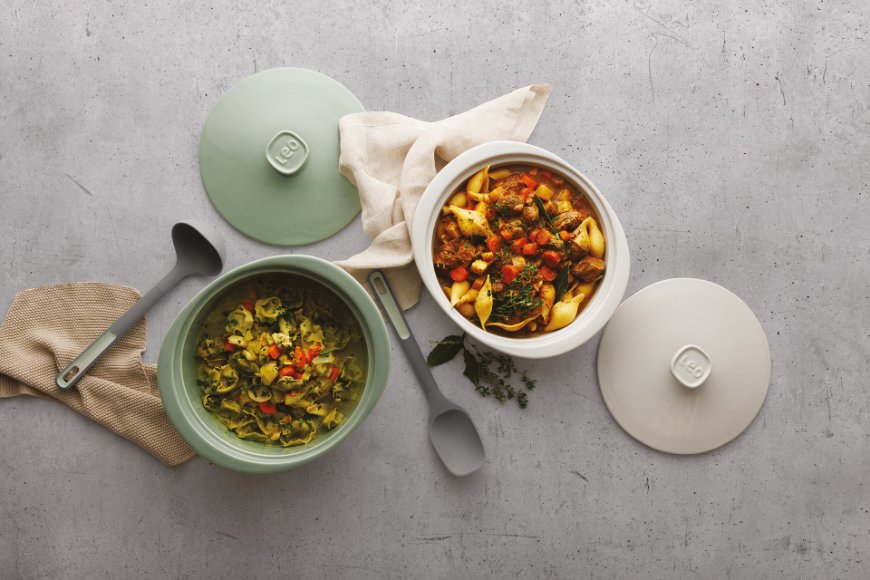 Balance Ovenschaal met Deksel, 4.3 L, 30.2 x 27.5 x 12.6 cm, Sage, Keramiek - BergHOFF | Leo Line