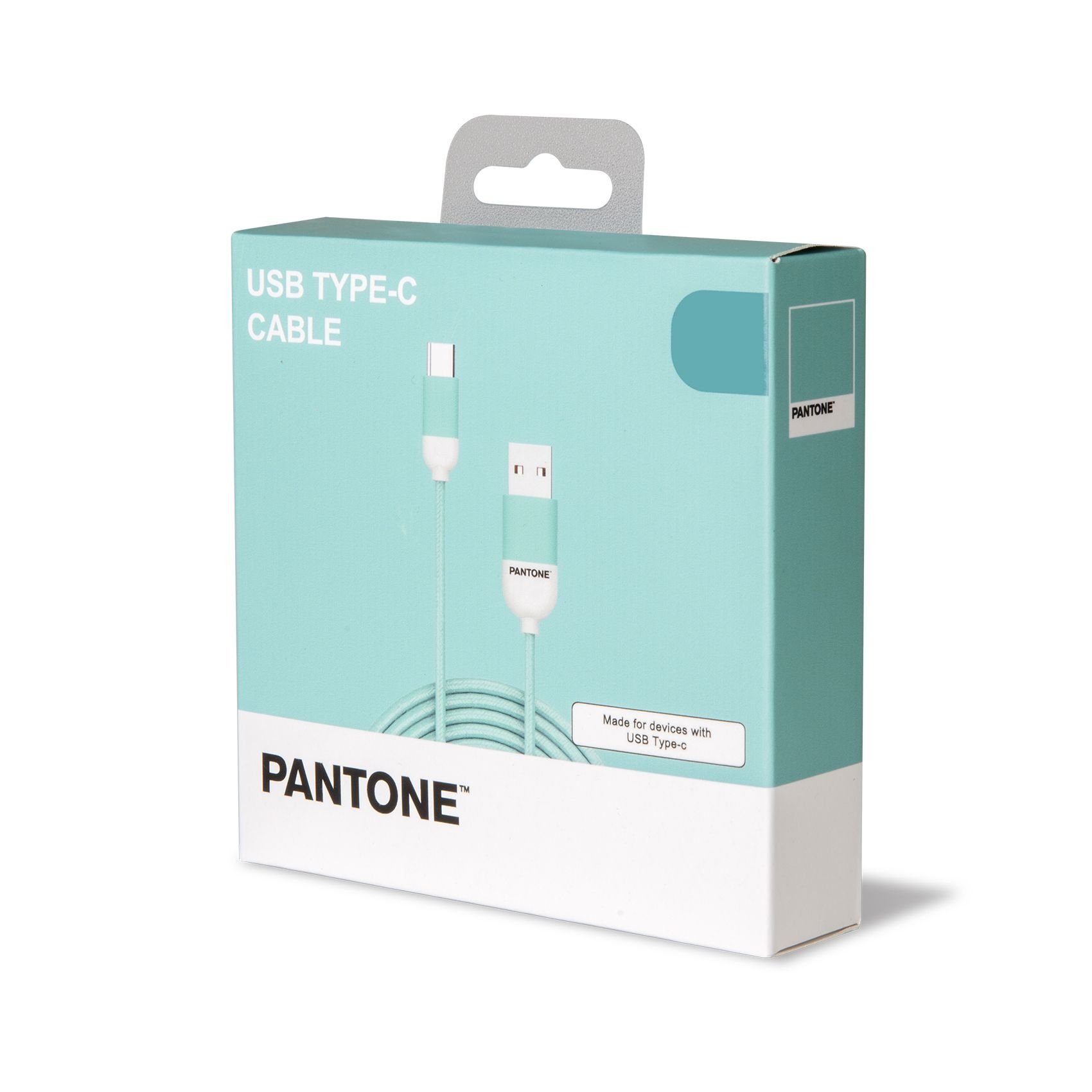 USB-Kabel Type-C, 1,5 meter, Groen - Rubber - Celly | Pantone