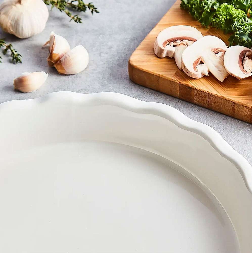 Taartvorm, Ovenschaal, ø 27 cm, Rond, Blauw, Keramiek - Barbary & Oak | Foundry