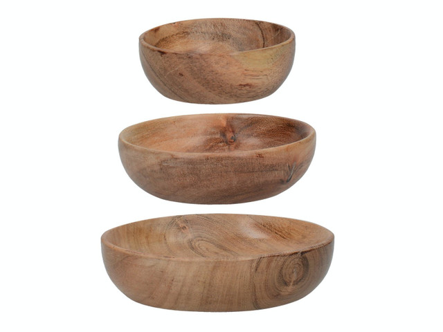 Artesà Acacia Wood Serving Bowl set