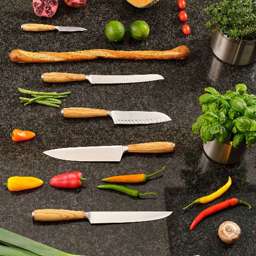 Santoku Mes, 16 cm, Olijfhout - Rösle | Artesano