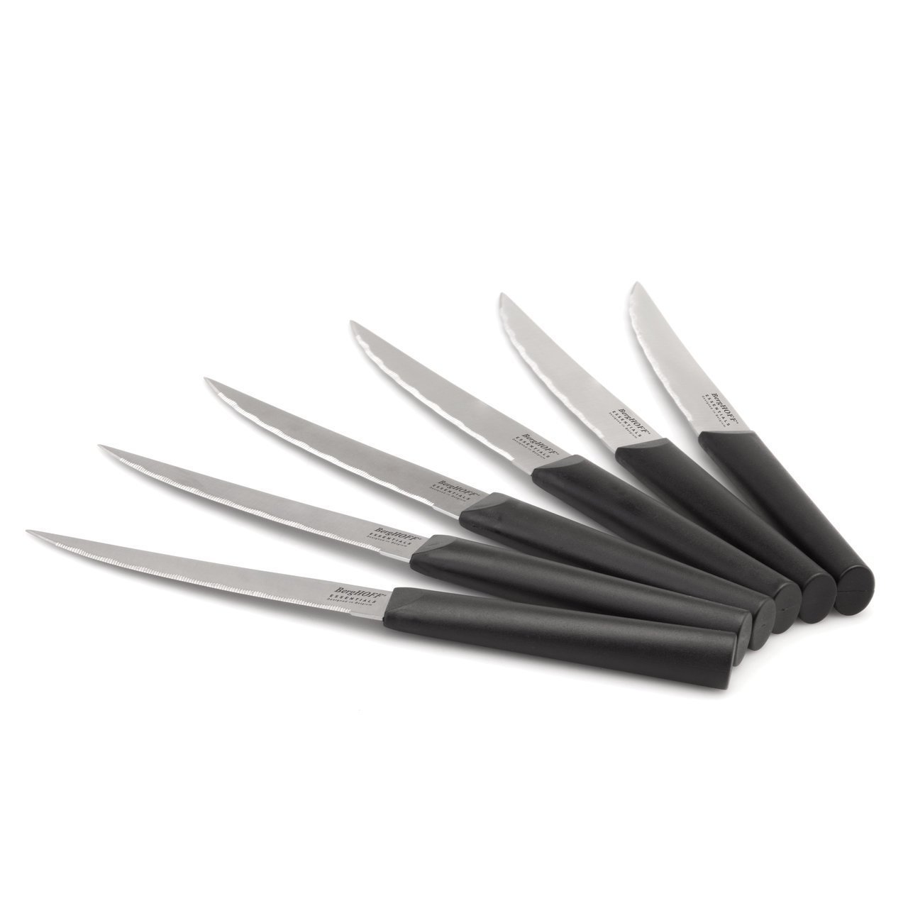 6-delige steakmessenset 11,5 cm, Zwart - Roestvrij staal - BergHOFF|Essentials Line