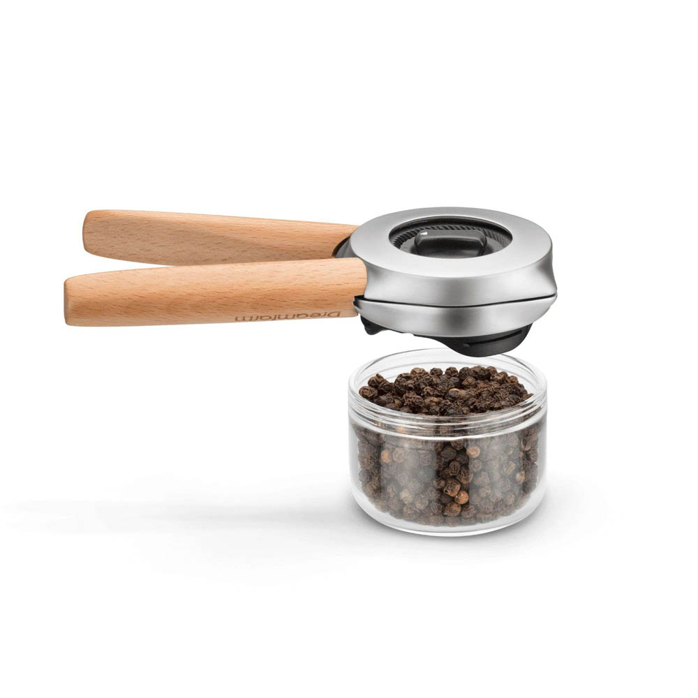 Kruidenmolen Ortwo, Bruin - 17,2cm - Zink - Instelbaar - Ergonomisch - Peper, zout en Kruiden | Dreamfarm