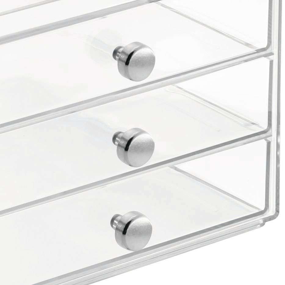 Ladekast, Make-up Organizer, 3 Lades, 16.4 x 17.7 x 12.5 cm, Transparant, Kunststof - iDesign