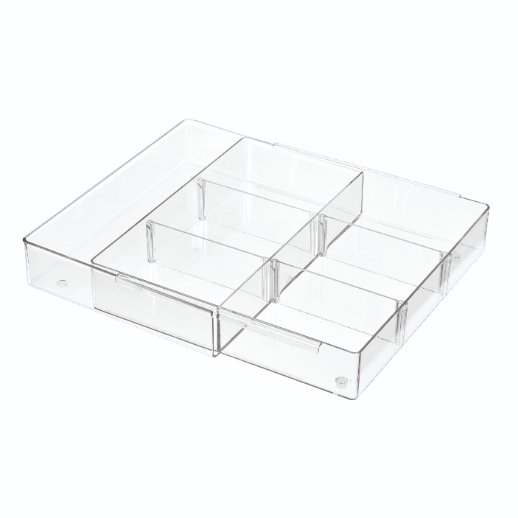 Lade Organizer, Uitschuifbaar, 25.4 x 26.7 x 5.7 cm, Kunststof - iDesign | The Home Edit