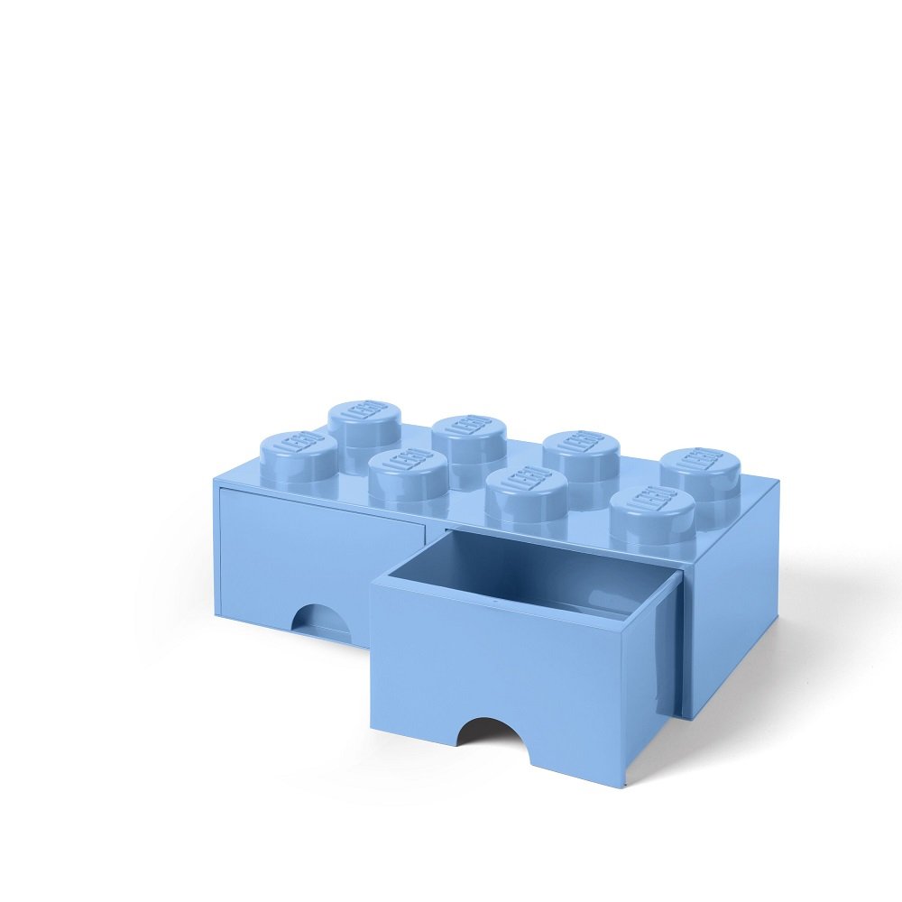 Opberglade Brick 8, Lichtblauw - LEGO