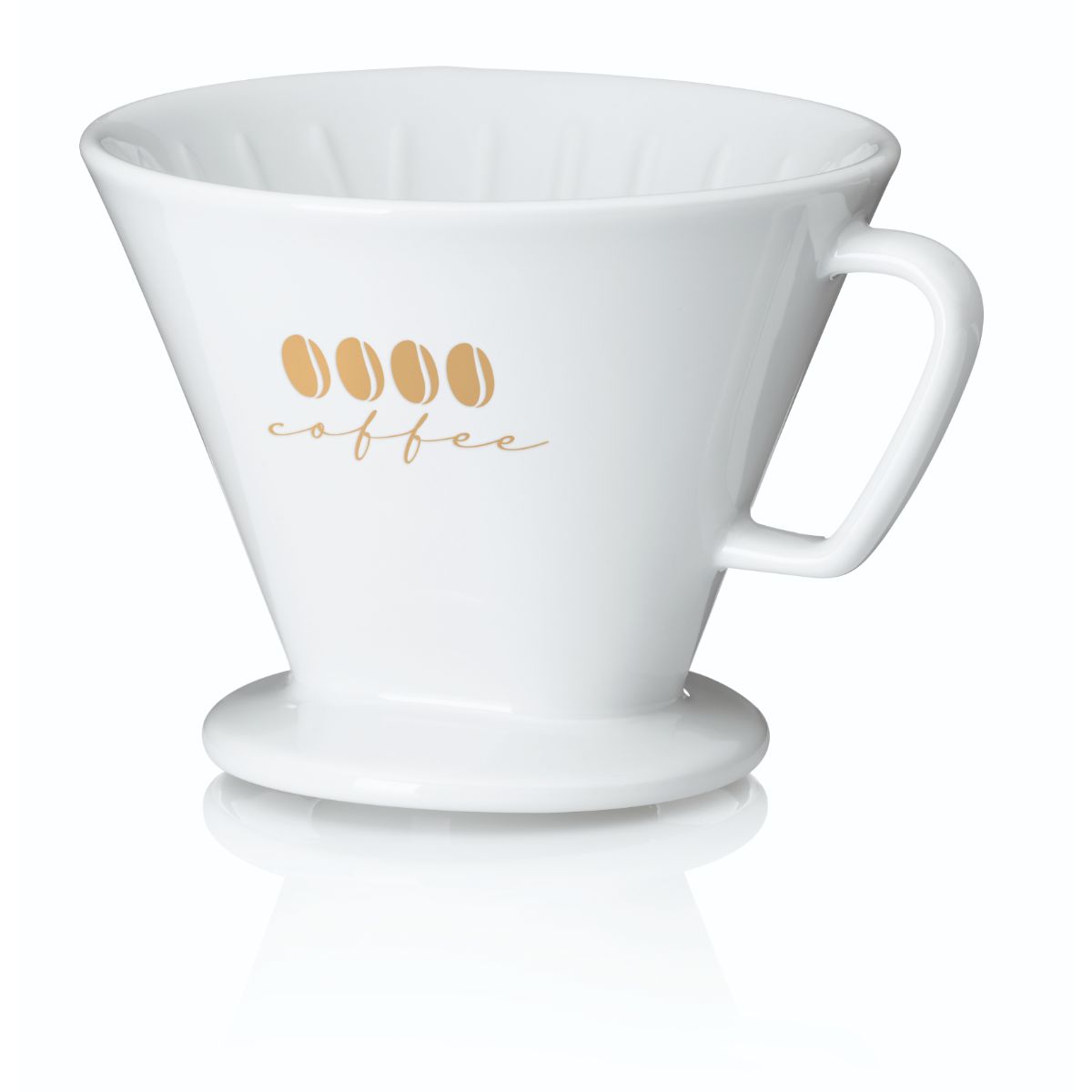 Koffiefilterhouder L, Porselein, Wit - Kela | Excelsa