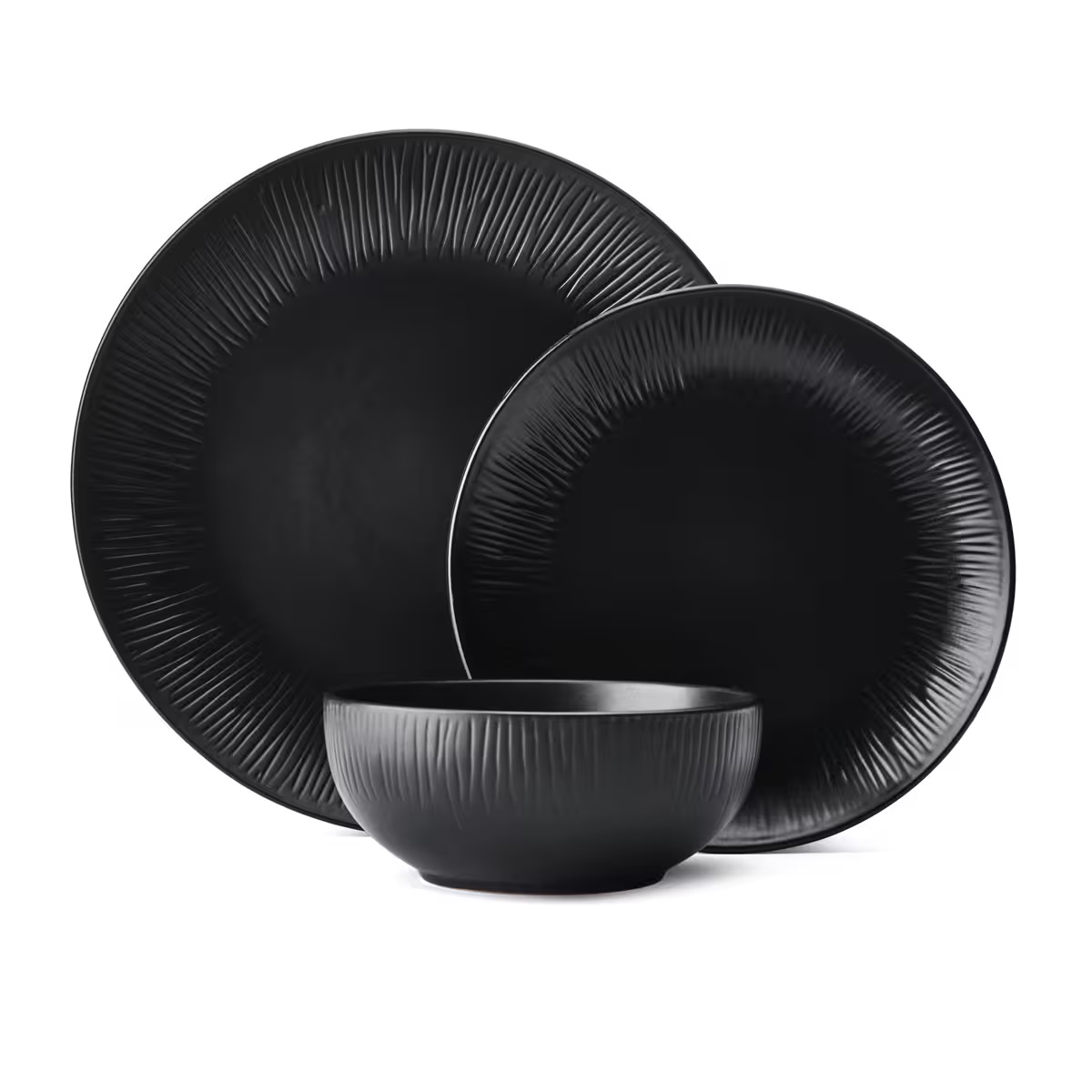 Mikasa Jardin Midnight 12pc Stoneware Dinner Set, Gift boxed
