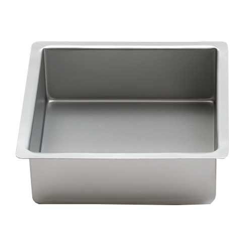Vierkante aluminium bakvorm 7.5cm hoog, 15cm - Decora