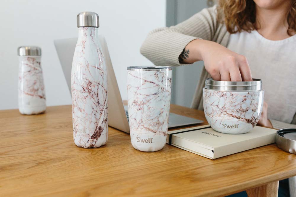 Thermosbeker - Calacatta Gold - Koffiebeker - 530ml - Tumbler - Herbruikbaar - S'Well | Calacatta Gold