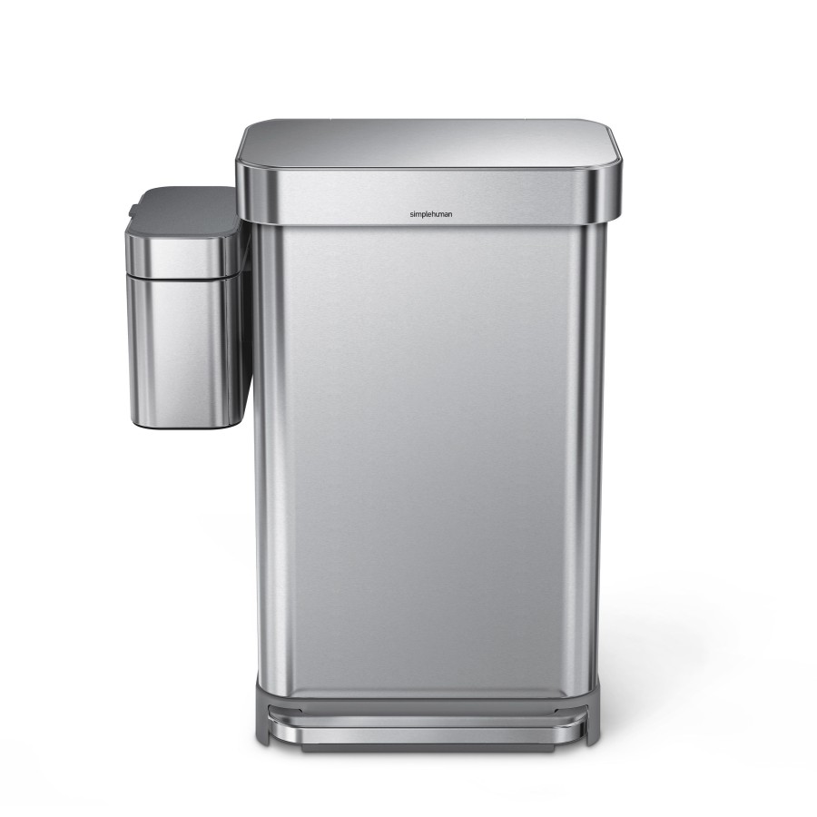 Afvalemmer, Compost, 4 liter, Zilver - Simplehuman