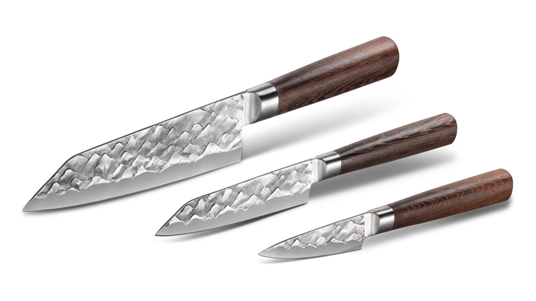 Japanse messenset, 3-delig, Duits staal, 3D bergpatroon | BARE Cookware