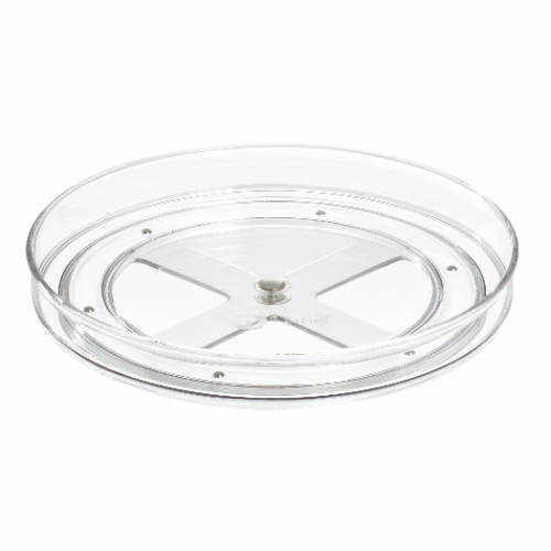 Lazy Susan Draaiplateau, 22.9 cm, Kunststof, Transparant - iDesign | The Home Edit