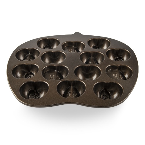 Bakvorm "Apple Slice Cakelet Pan" - Nordic Ware | Fall Harvest Bronze