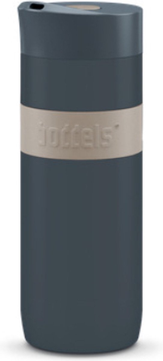 Thermosbeker, 0.37 L, Taupe / Antraciet, Dubbelwandig, Vacuüm Geïsoleerd - Boddels | Koffje