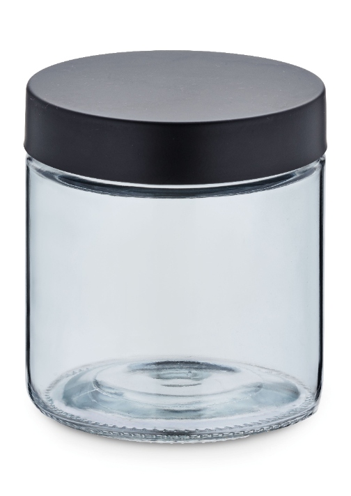 Voorraadpot, 0.8 L, Glas/RVS, Donker Grijs - Kela | Bera