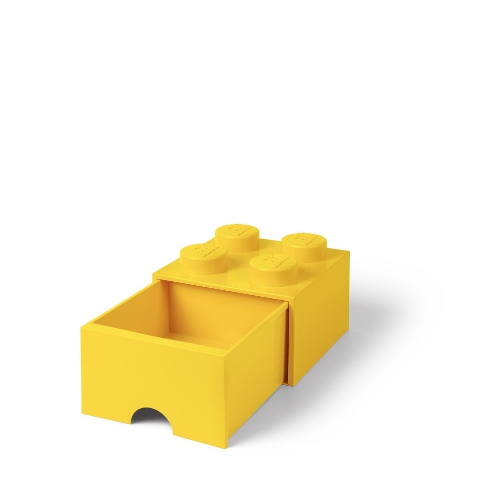 Opberglade Brick 4, Geel - LEGO