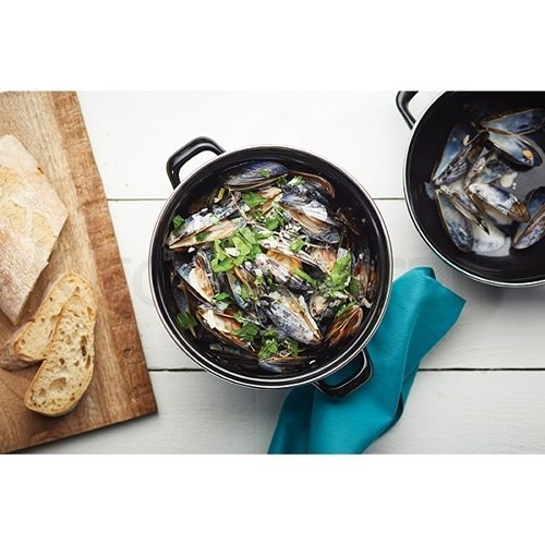 Emaille Mosselpan - Medium, 18cm - KitchenCraft | Mediterranean