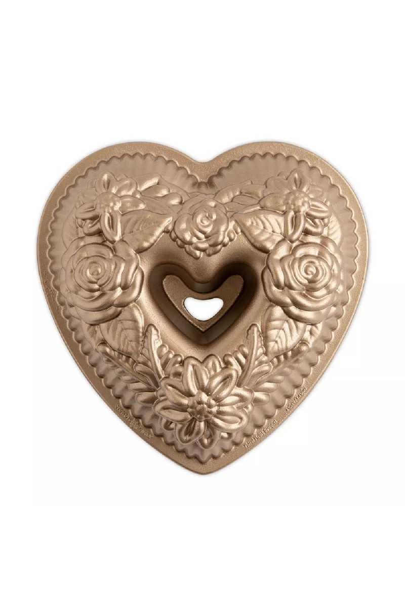 Tulband Bakvorm "Floral heart bundt pan" - Nordic Ware | Spring & Summer Toffee