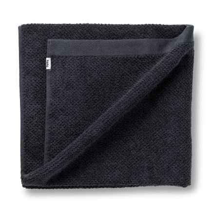 Badhanddoek, 70 x 140 cm, Zwart, Organic Katoen - Kela | Lavinia