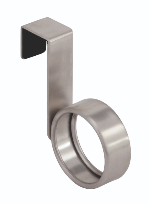 Handdoekhaak met Deurhaak, 12.4 x 7.6 x 16.5 cm, RVS, Zilver - iDesign | Forma