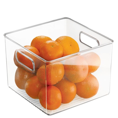 Opbergbox met Handvat, 20.3 x 15.5 x 20.3 cm, Kunststof, Transparant - iDesign | Linus