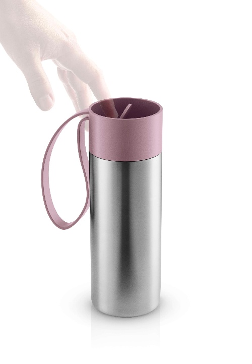 Thermosbeker To Go, 0.35 L, RVS, Kunststof, Siliconen, Nordic Rose, Roze - Eva Solo