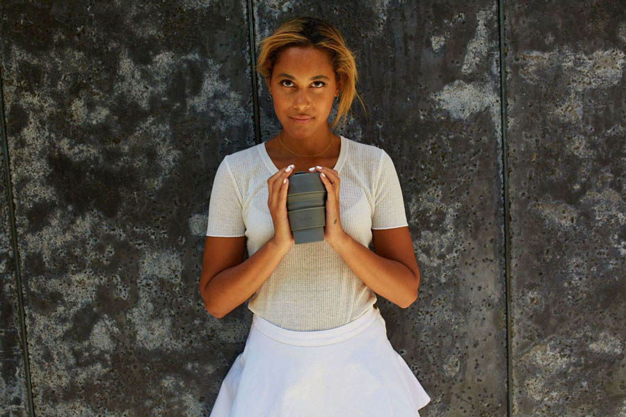 Pocket Cup, Carbon - 355 ml - Drinkbeker - Koffiebeker - Zwart - Opvouwbaar | Stojo