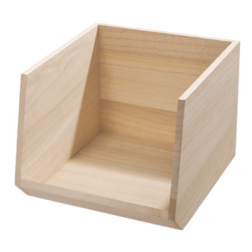 Opbergbox met Opening, 29.5 x 25.5 x 21 cm, Paulownia Hout - iDesign | Eco Wood