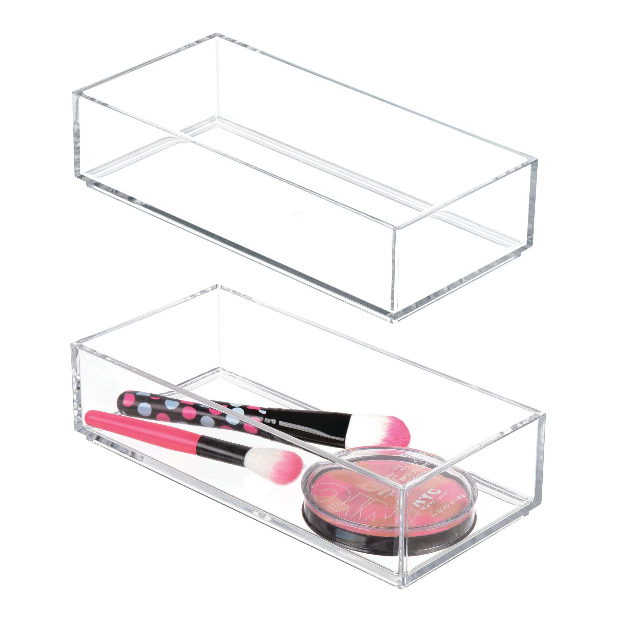 Lade Organizer, Make-up Organizer, 10.2 x 20.3 x 5.1 cm, Transparant, Kunststof - iDesign | Clarity