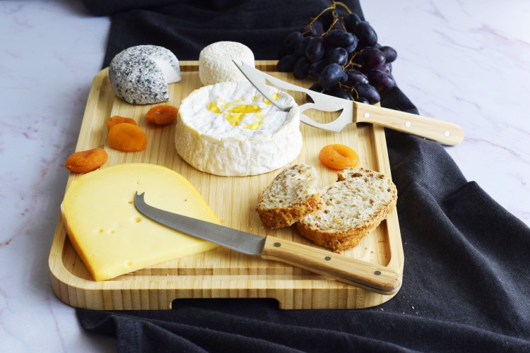 Kaasmessenset, 2 stuks, Bamboe - Pebbly