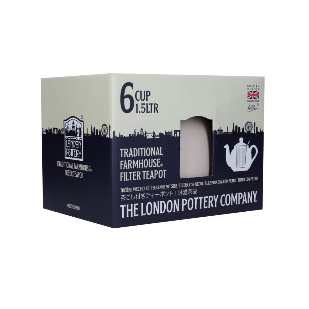 Theepot met Zeef, Keramiek, Nordic Roze, 1.5 L - London Pottery | Farmhouse