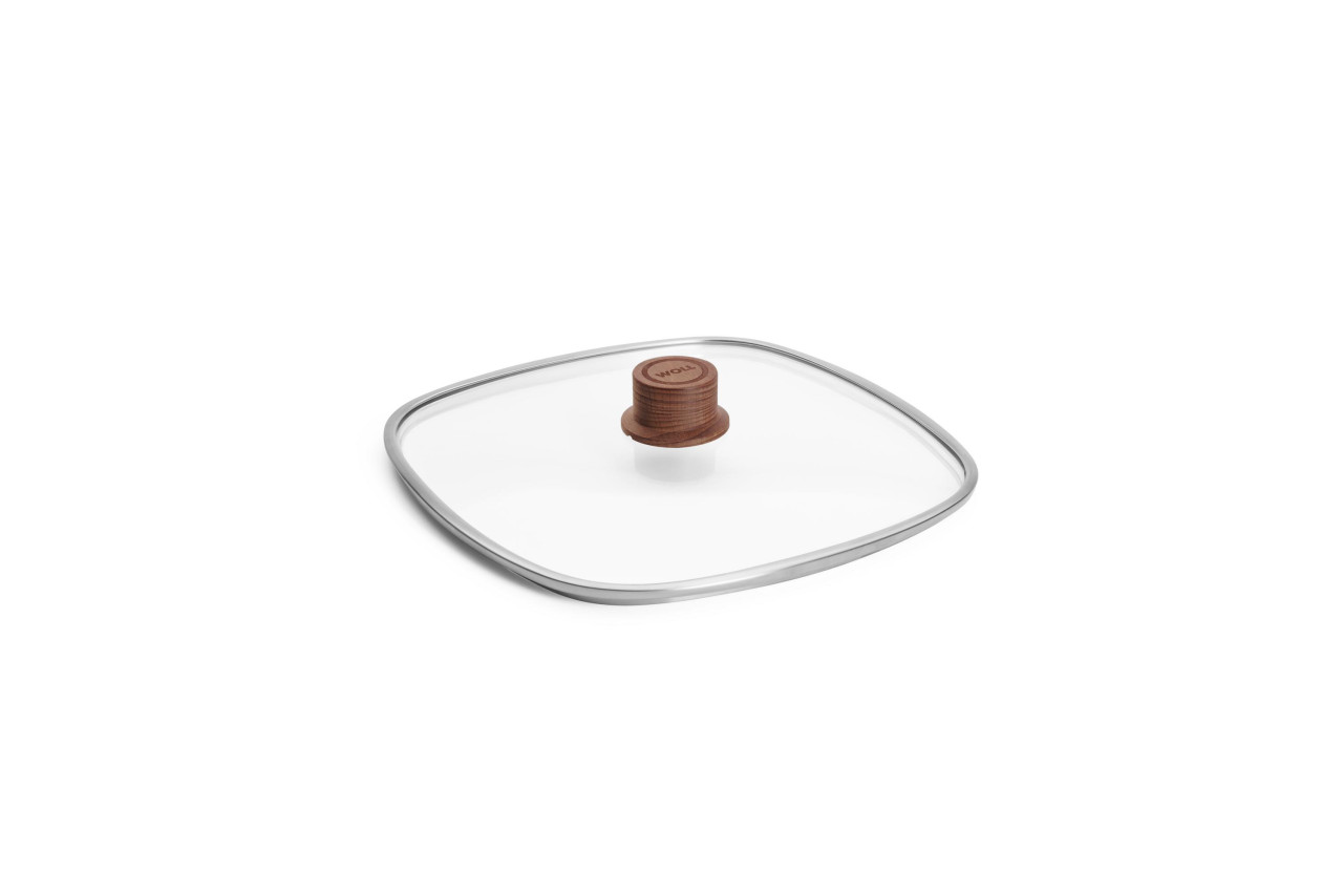 Veiligheidsglas Deksel, Vierkant, 28 x 28 cm, Beukenhout - Woll | EcoLogic QXR