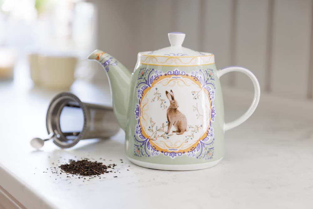 Theepot Haas - Keramiek - 1 Liter - Incl Theefilter - Londen Pottery