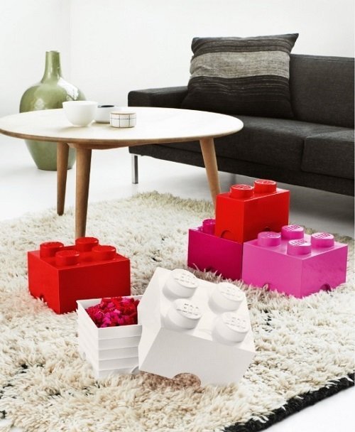 Opbergbox Brick 4, Roze - LEGO